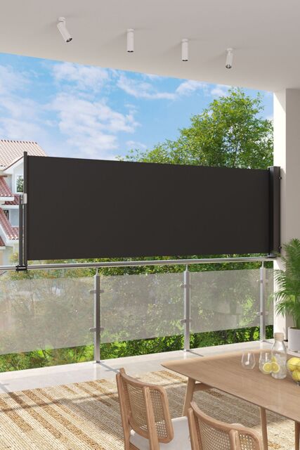 "Living and Home 118""x40"" Retractable Side Awning, Folding Privacy Screen Protection - Waterproof & UV-Resistant Folding Privacy Divider, for Patio" - image 1