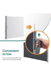 "Living and Home 118""x40"" Retractable Side Awning, Folding Privacy Screen Protection - Waterproof & UV-Resistant Folding Privacy Divider, for Patio" - thumbnail 5