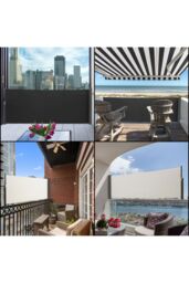"Living and Home 118""x40"" Retractable Side Awning, Folding Privacy Screen Protection - Waterproof & UV-Resistant Folding Privacy Divider, for Patio" - thumbnail 7