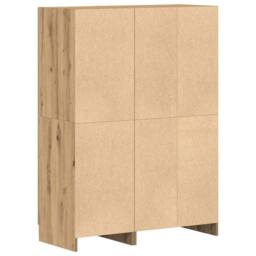 Berkfield Home 2 Piece Kitchen Cabinet Set Artisian Oak Engineered Wood in Brown - thumbnail 9
