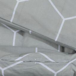 Berkfield Home Duvet Cover Set Grey 225x220 cm Cotton - thumbnail 4