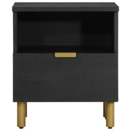 Berkfield Home Bedside Cabinet Black 40x33x46 cm Engineered Wood - Size: 40 x 33 x 46 cm - thumbnail 3