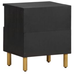 Berkfield Home Bedside Cabinet Black 40x33x46 cm Engineered Wood - Size: 40 x 33 x 46 cm - thumbnail 5