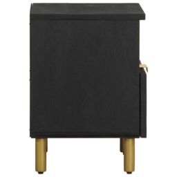 Berkfield Home Bedside Cabinet Black 40x33x46 cm Engineered Wood - Size: 40 x 33 x 46 cm - thumbnail 4