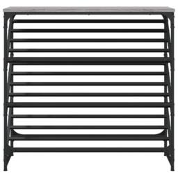 Berkfield Home Shoe Rack Grey Sonoma 90x30x85 cm Engineered Wood - Size: 90 x 30 x 85 cm - thumbnail 4