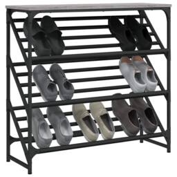 Berkfield Home Shoe Rack Grey Sonoma 90x30x85 cm Engineered Wood - Size: 90 x 30 x 85 cm - thumbnail 1