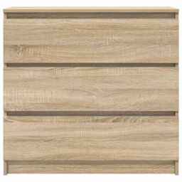 Berkfield Home Sideboard Sonoma Oak 80x35x76 cm Engineered Wood in Brown - Size: 80 x 35 x 76 cm - thumbnail 6