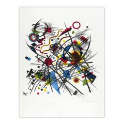 Artery8 Kandinsky Framed Wall Art Lithograph for the Fourth Bauhaus Portfolio in White - Size: A4 - thumbnail 3
