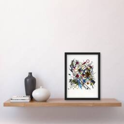 Artery8 Kandinsky Framed Wall Art Lithograph for the Fourth Bauhaus Portfolio in White - Size: A4 - thumbnail 2
