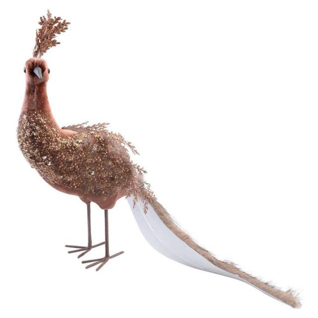 VFM e-Store Christmas Peacock Decoration 33cm x 27cm Brown X 1 - Size: 33 cm x 27 cm - image 1