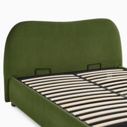 FurnitureboxUK Mabel Green Velvet Ottoman Double Bed Frame - thumbnail 7