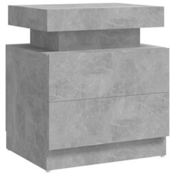 Berkfield Home Bedside Cabinet Concrete Grey 45x35x52 cm Engineered Wood - Size: 45 x 35 x 52 cm - thumbnail 2