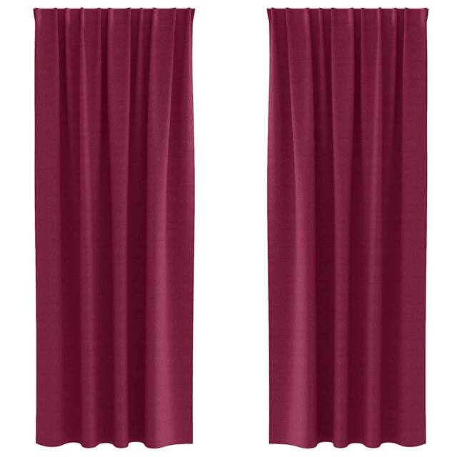 Berkfield Home Curtains with Curtains 2 pcs Wine Red 245 x 140 cm Polyester - image 1