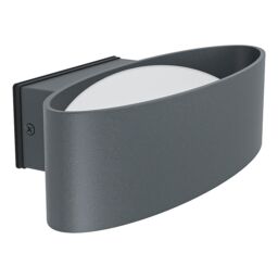 Loops IP44 Outdoor Wall Light Anthracite Aluminium & Steel 10W Built in LED in Metallics