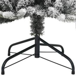 Berkfield Home Artificial Christmas Tree 150 LEDs & Flocked Snow 150 cm in Green - thumbnail 8