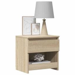 Berkfield Home Bedside Cabinet Sonoma Oak 40x30x39 cm Engineered Wood in Light Tan - Size: 40 x 30 x 39 cm - thumbnail 4