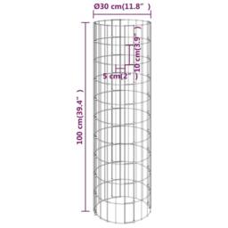 Berkfield Home Durable Circular Gabion Raised Beds 4 pcs Ã˜30x50/100/150/200 cm in Silver - thumbnail 6