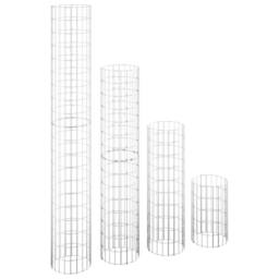 Berkfield Home Durable Circular Gabion Raised Beds 4 pcs Ã˜30x50/100/150/200 cm in Silver - thumbnail 3
