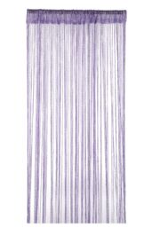 Neel Blue Glitter String Curtain Polyester Fringe Panel Spaghetti Tassel Curtain, 200cm x 90cm in Lilac - Size: 200 cm x 90 cm - thumbnail 4