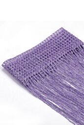 Neel Blue Glitter String Curtain Polyester Fringe Panel Spaghetti Tassel Curtain, 200cm x 90cm in Lilac - Size: 200 cm x 90 cm - thumbnail 2