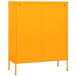 Berkfield Home Storage Cabinet Mustard Yellow 80x35x101.5 cm Steel - thumbnail 5
