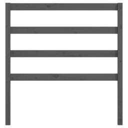 Berkfield Home Beautiful Bed Headboard Grey 95x4x100 cm Solid Wood Pine - Size: 95 x 4 x 100 cm - thumbnail 4
