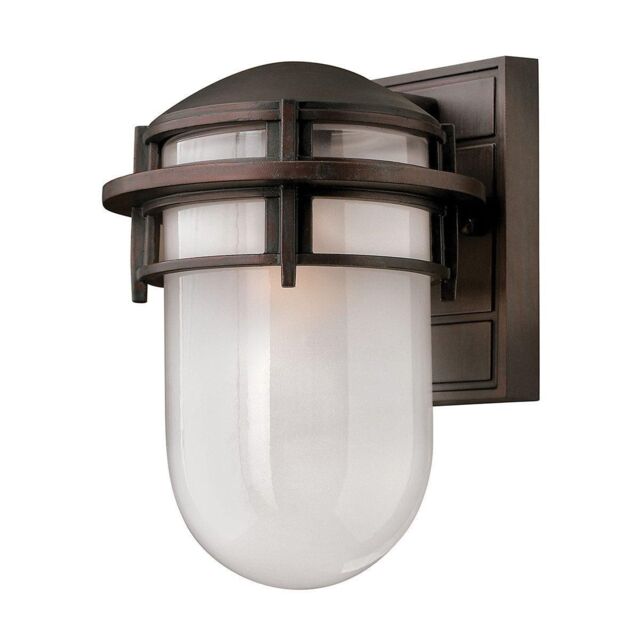 Netlighting Reef 1 Light Small Outdoor Wall Lantern Victorian Bronze IP44 E27 in Brown - image 1