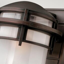 Netlighting Reef 1 Light Small Outdoor Wall Lantern Victorian Bronze IP44 E27 in Brown - thumbnail 2
