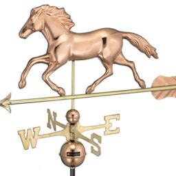 Good Directions Farmhouse Copper Running Horse Weathervane - H87 x W82 x L44 cm - thumbnail 2