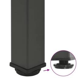 Berkfield Home Modern Coffee Table Legs 4 pcs Anthracite 90-92 cm Steel in Dark Grey - thumbnail 9
