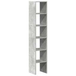 Berkfield Home Bookcases 2 pcs Stackable Concrete Grey 30x30x80 cm Engineered Wood - Size: 30 x 30 x 80 cm - thumbnail 6