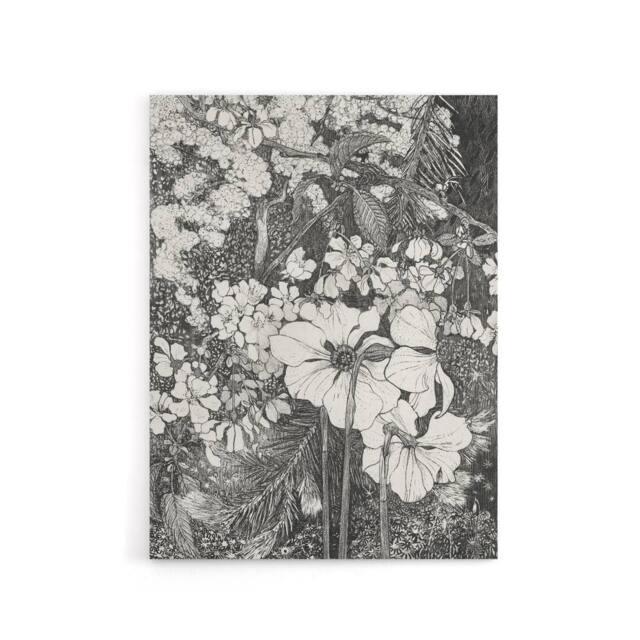 "Artery8 Spring Flowers Black & White Canvas Wall Art Print van Hoytema in Grey - Size: W18"" x H24""" - image 1
