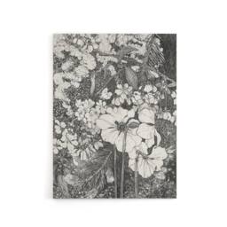 "Artery8 Spring Flowers Black & White Canvas Wall Art Print van Hoytema in Grey - Size: W18"" x H24""" - thumbnail 1
