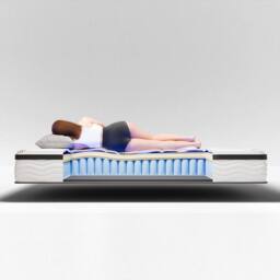 Prime Massage 3000 Gel Pocket Mattress in Natural White - Size: Single - thumbnail 5