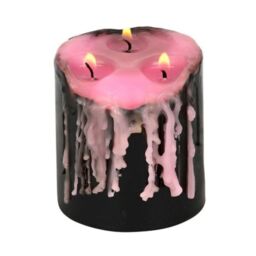 Garden Greatness Pink Vampire Tears Halloween Pillar Candle - Size: 1 Pack - thumbnail 3