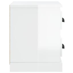 Berkfield Home Elegant Bedside Cabinet High Gloss White 60x35.5x45 cm - thumbnail 8
