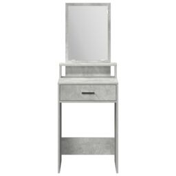 Berkfield Home Dressing Table with Drawers, Concrete Grey, 50x41x140 cm in Grey - Size: 50 x 41 x 140 cm - thumbnail 5
