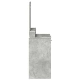 Berkfield Home Dressing Table with Drawers, Concrete Grey, 50x41x140 cm in Grey - Size: 50 x 41 x 140 cm - thumbnail 6