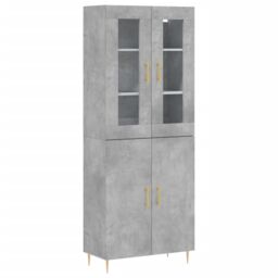 Berkfield Home Highboard Concrete Grey 69.5x34x180 cm Engineered Wood - thumbnail 2