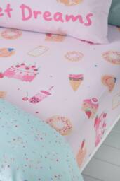 Catherine Lansfield 'Sweet Treats' Fitted Sheet in Pink - Size: Double Fitted - thumbnail 1