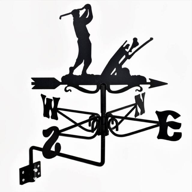 Buttercup Farm Mini Golfer Weathervane - Steel - L38 x W38 x H60 cm - Black - image 1