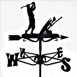 Buttercup Farm Mini Golfer Weathervane - Steel - L38 x W38 x H60 cm - Black - thumbnail 2