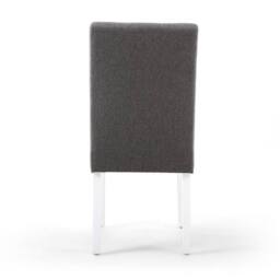 Shankar Moseley Waffle Linen Effect Steel Grey in White Legs - thumbnail 5