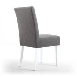 Shankar Moseley Waffle Linen Effect Steel Grey in White Legs - thumbnail 2