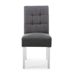 Shankar Moseley Waffle Linen Effect Steel Grey in White Legs - thumbnail 4