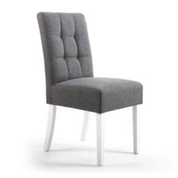 Shankar Moseley Waffle Linen Effect Steel Grey in White Legs - thumbnail 1