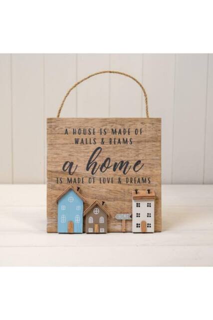 KDMD Wooden Home Sign for Hallways in Brown - image 1