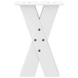 Berkfield Home Coffee Table Legs X-Shaped 2 pcs White 28x(42-43) cm Steel - thumbnail 5