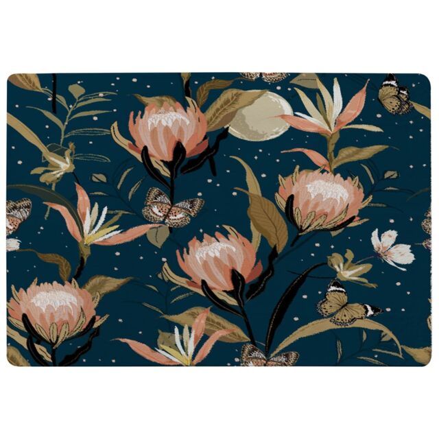 Benjamin Tate Design The Moon Butterflies & Flowers Rug in Natural - Size: Large - image 1