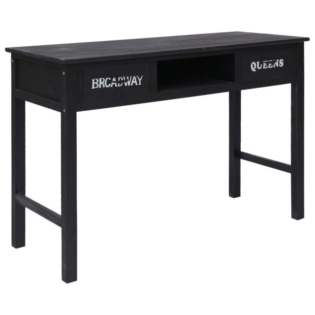Berkfield Home Console Table Black 110x45x76 cm Wood - Size: 110 x 45 x 76 cm - image 1